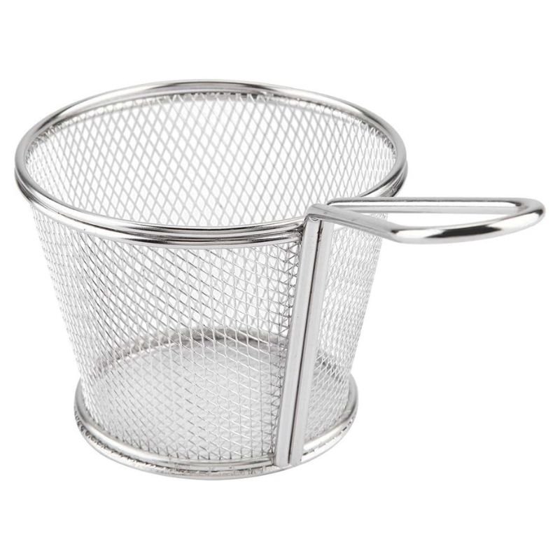 Biradlı BRD-YQ-02 Yuvarlak Patates Sunum Sepeti, 9x8.5 cm