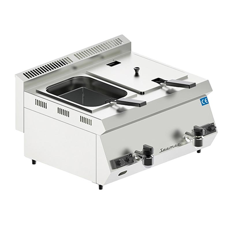 Seamac SFG16 Özel Seri Çift Kapaklı Fritöz, 8+8 L, Gazlı