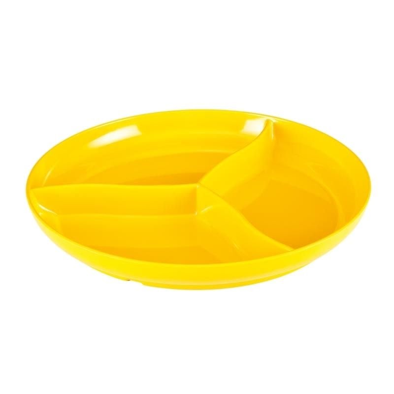 Zicco K-5347 Bölmeli Melamin Teşhir Tabağı 39x5 cm Sarı