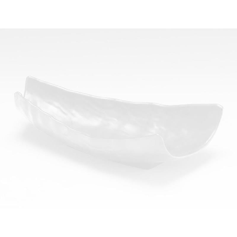 Zicco K-9650 Taş Model Melamin Teşhir Tabağı 17x34.5 cm Beyaz