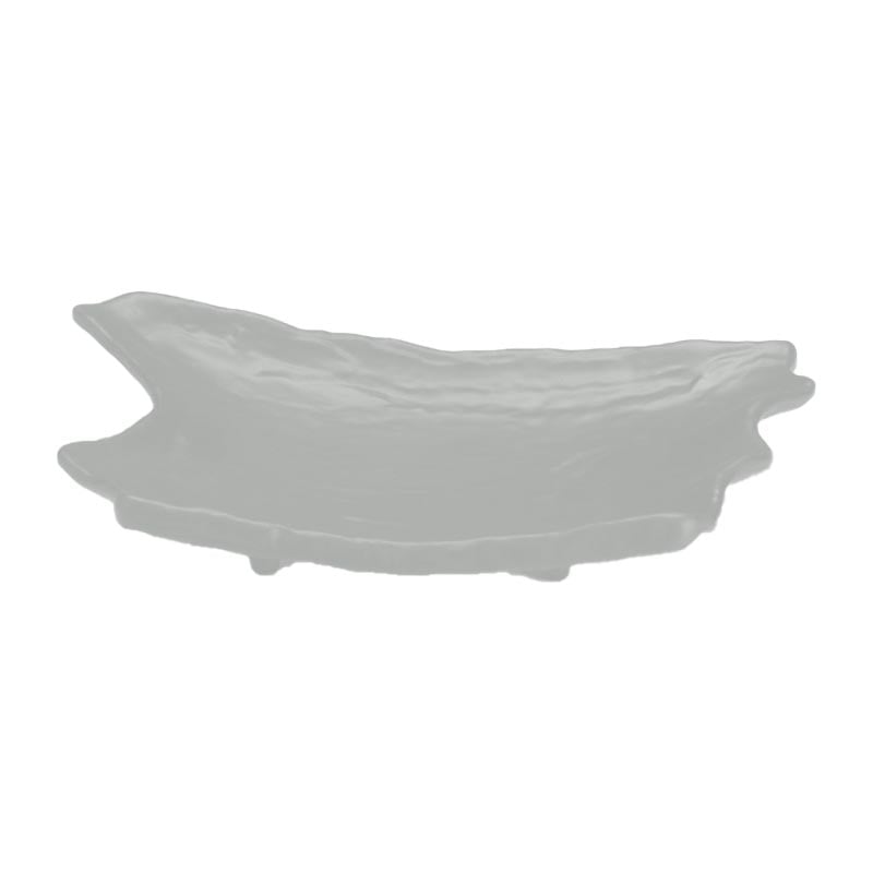 Zicco K-9700 Taş Model Melamin Teşhir Tabağı 18x27.5 cm Beyaz