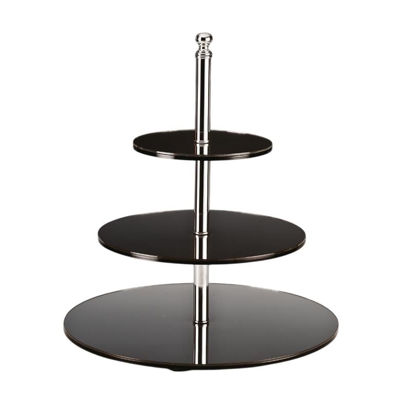 Zicco ZCP-034 Aynalı Yuvarlak Teşhir Standı Katlı 45 cm