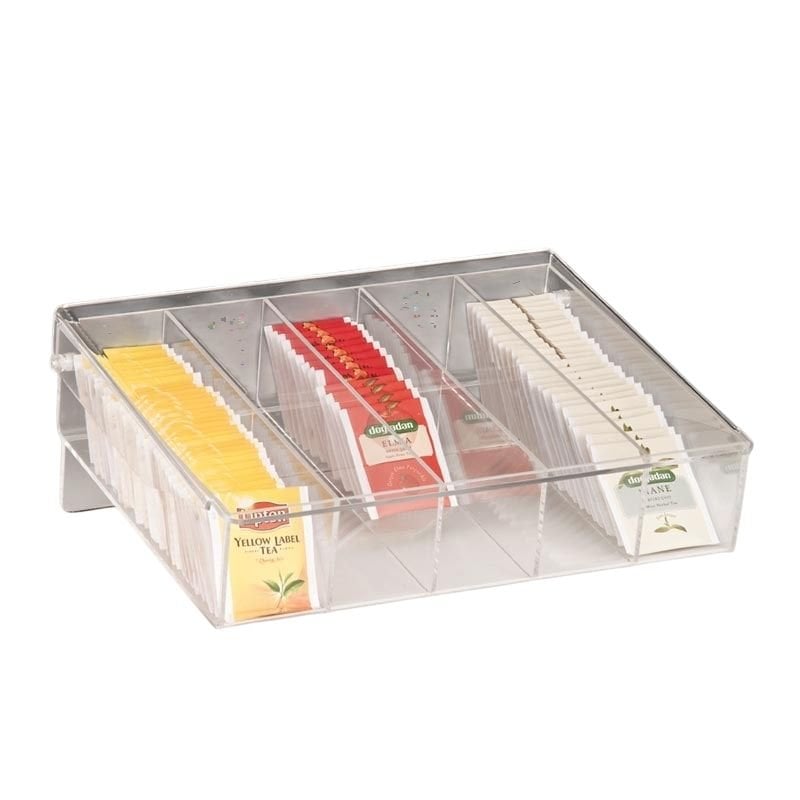 Zicco ZCP-040 Akrilik Çay Standı 5 Bölmeli 33x27x8 cm