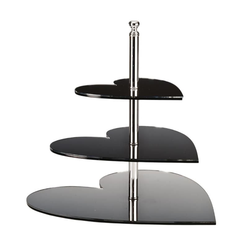 Zicco ZCP-117 Aynalı Kalp Teşhir Standı 3'lü 20x30x40 cm