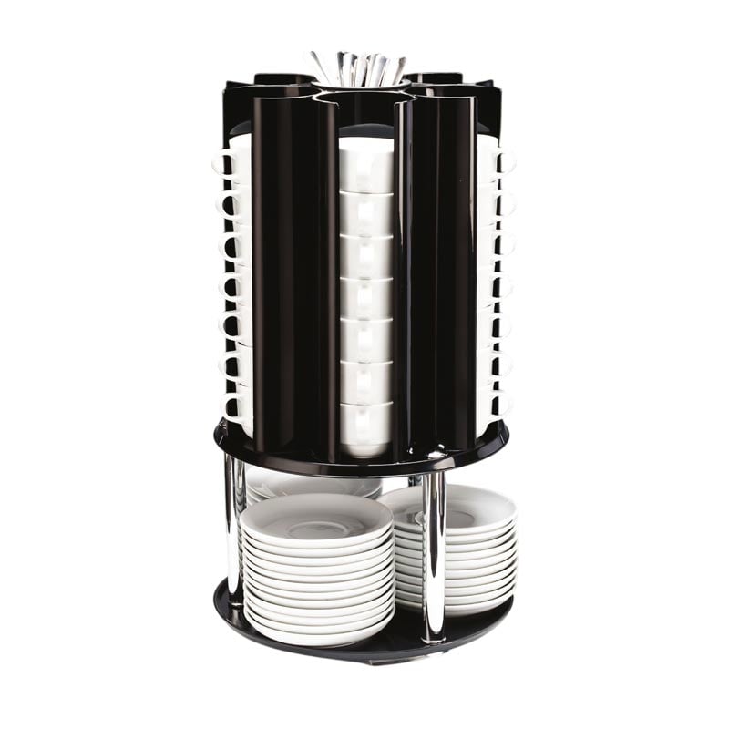 Zicco ZCP-362 Polikarbon Döner Fincan Tabak Kaşık Standı 30x55 cm
