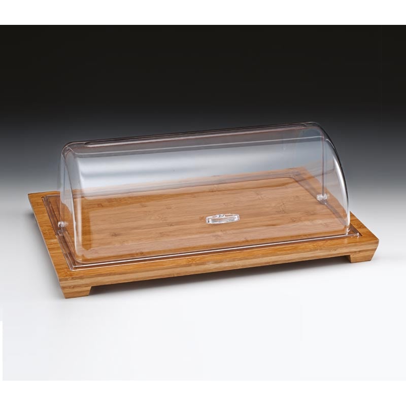 Zicco ZCP-521 Ahşap Altlı Polikarbon Fanus Rolltop Kapaklı 59x39 cm