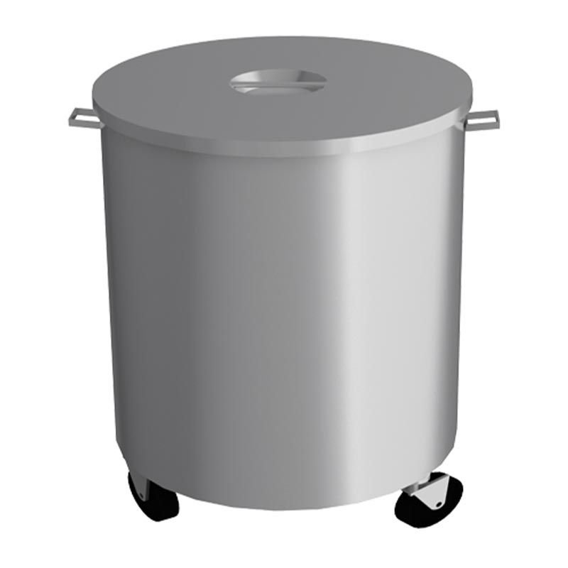 Empero EMP.CY.01 Tekerlekli Yuvarlak Çöp Kovası Inox 304