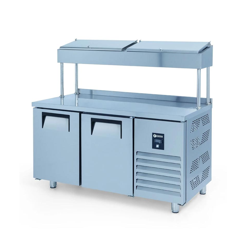 İceinox PTS-H 330 Make Up Snack Seri Yüksek 2 Kapılı Buzdolabı 330 L 304 K 150x70x85/140 cm