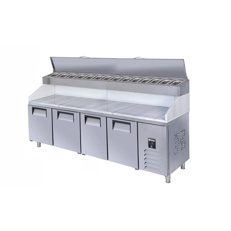 İceinox PTS-HM 650 Mermerli Make Up 4 Kapılı Buzdolabı 650 L 304 K 250x70x130 cm