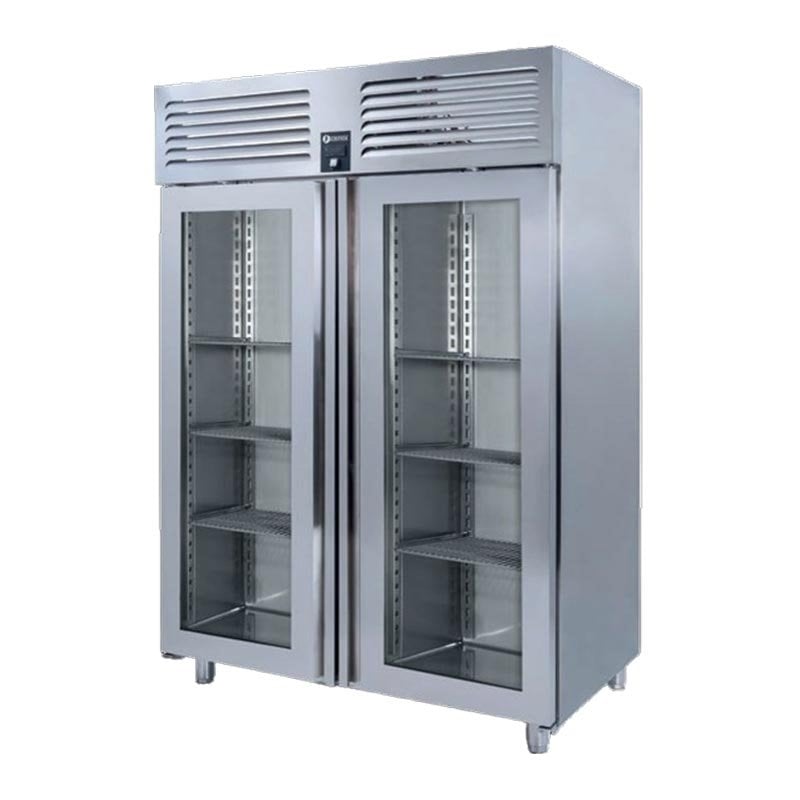 İceinox VTS 1150 N VG Dik Tip 2 Cam Kapılı Snack Ve GN Derin Dondurucu 1150 L 304 K 140x77x210 Cm