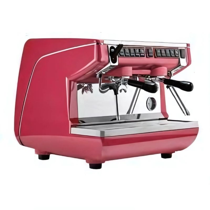 Nuova Simonelli Appia Life Compact Fully Automatic Espresso Coffee Machine, Tall Cup, 2 Group, Red