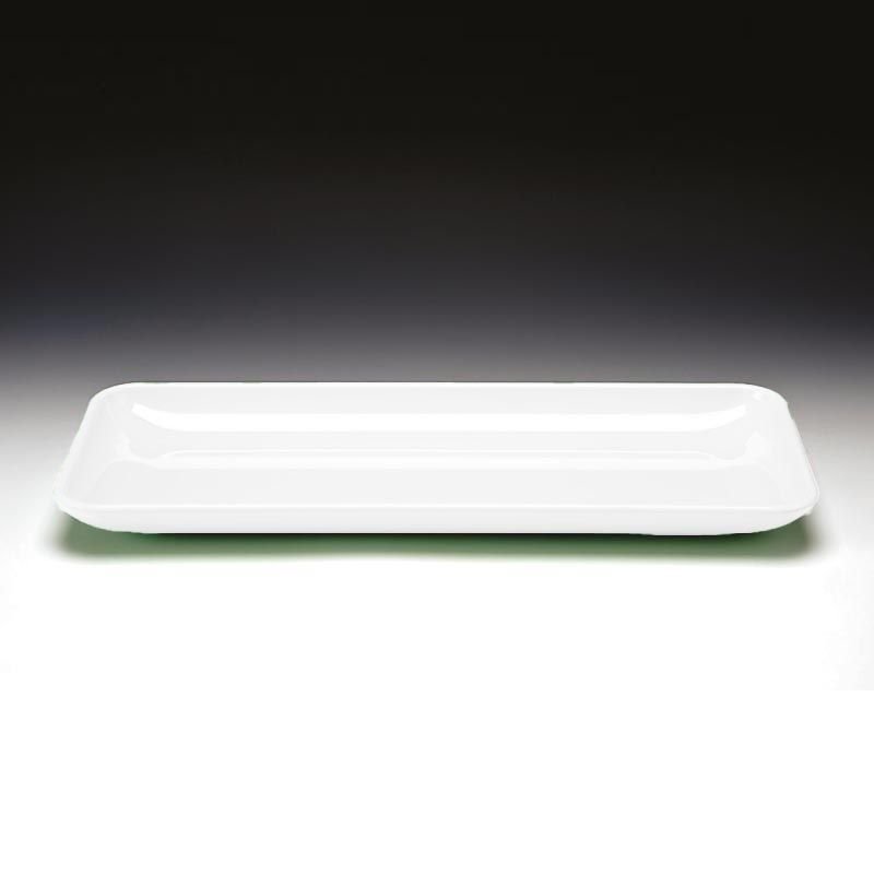 Zicco K-2028 Melamin Dikdörtgen Teşhir Tabağı 21x51x4 cm Beyaz