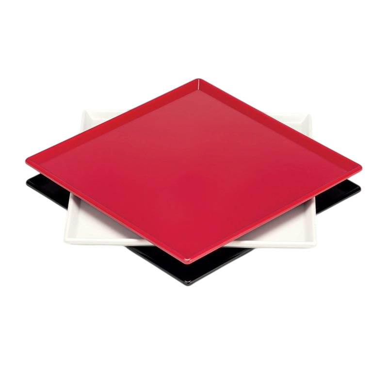 Zicco K-2043 Melamin Kare Teşhir Tabağı 25x25 cm Siyah