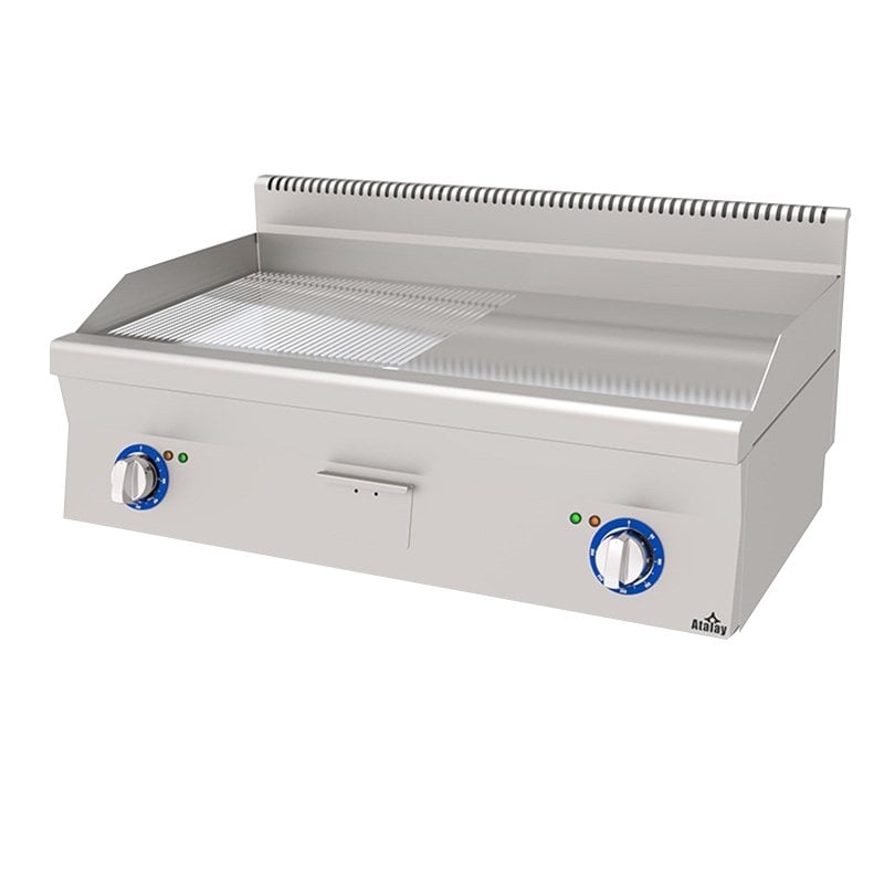 Atalay 600 Seri Yarı Nervürlü Pleyt Izgara Set Üstü Elektrikli 100x60 Cm