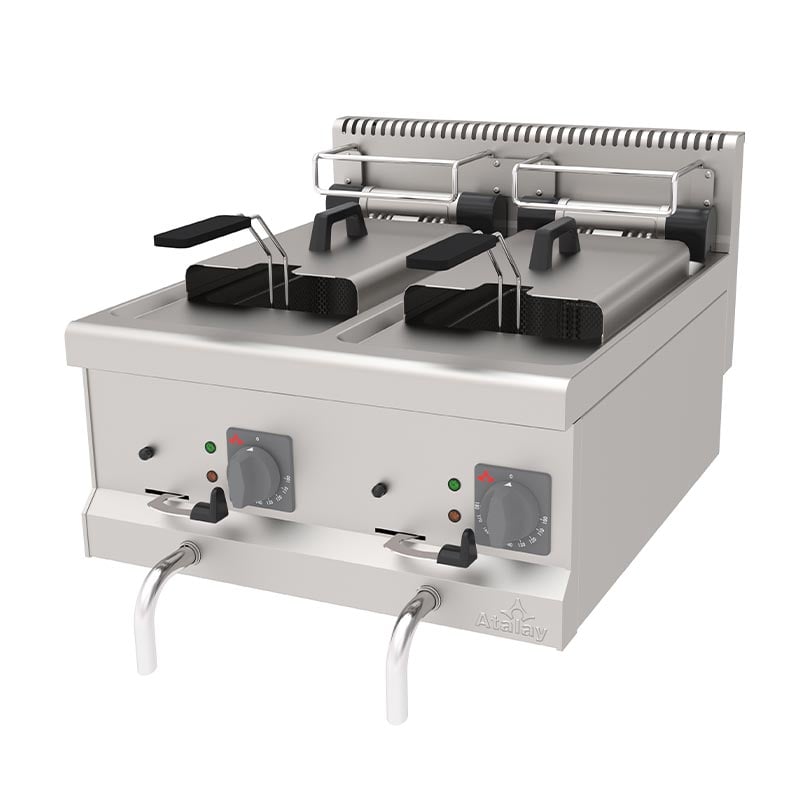 Atalay 700 Seri Fritöz Set Üstü Elektrikli 11+11 Lt 60x70 Cm