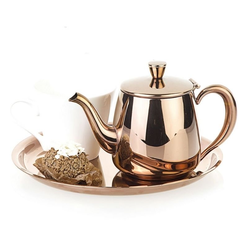 Biradlı GRV-238 Kahve ve Çay Takımı, Bakır