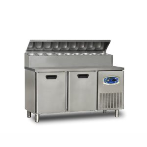 Dampak 2 Kapılı Tezgah Tip Buzdolabı Pizza Hazırlık Tablalı 150x70 Cm 290 L