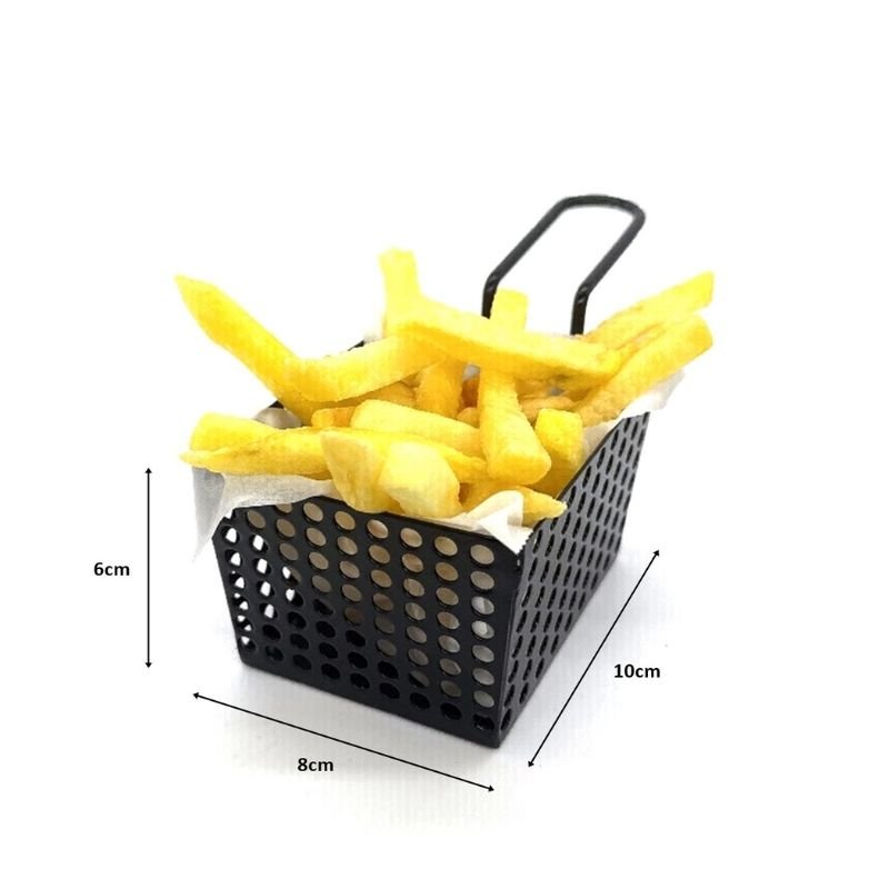 Decorelax Model-1 Modern Mini Potato Presentation Basket Black