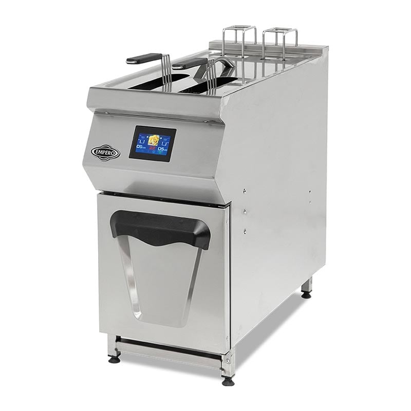 Empero 900 Plus Seri Asansörlü Hızlı Pişirme Fritözü Yağ Filtreli Elektrikli 25 Lt 40x90 Cm