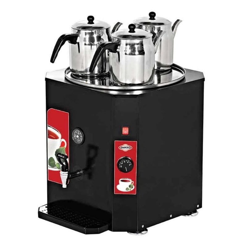 Empero EMP.DCY.350 3 Demlikli Çay Otomatı 350 Bardak Kapasiteli 37 Lt