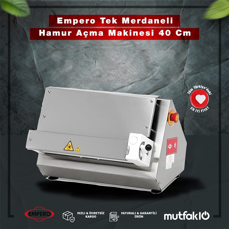 Empero  EMP.HA.04 Tek Merdane Hamur Açma Makinesi 40 Cm