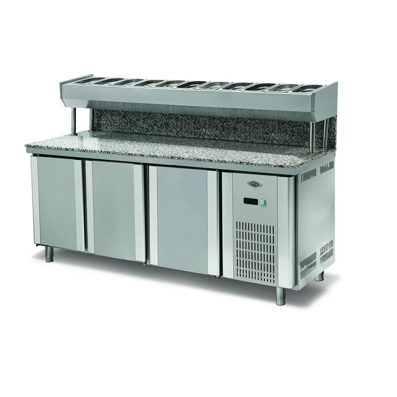 Empero Granitli Pizza ve Salata Hazırlık Buzdolabı 3 Kapılı 200x80 Cm 500 Lt