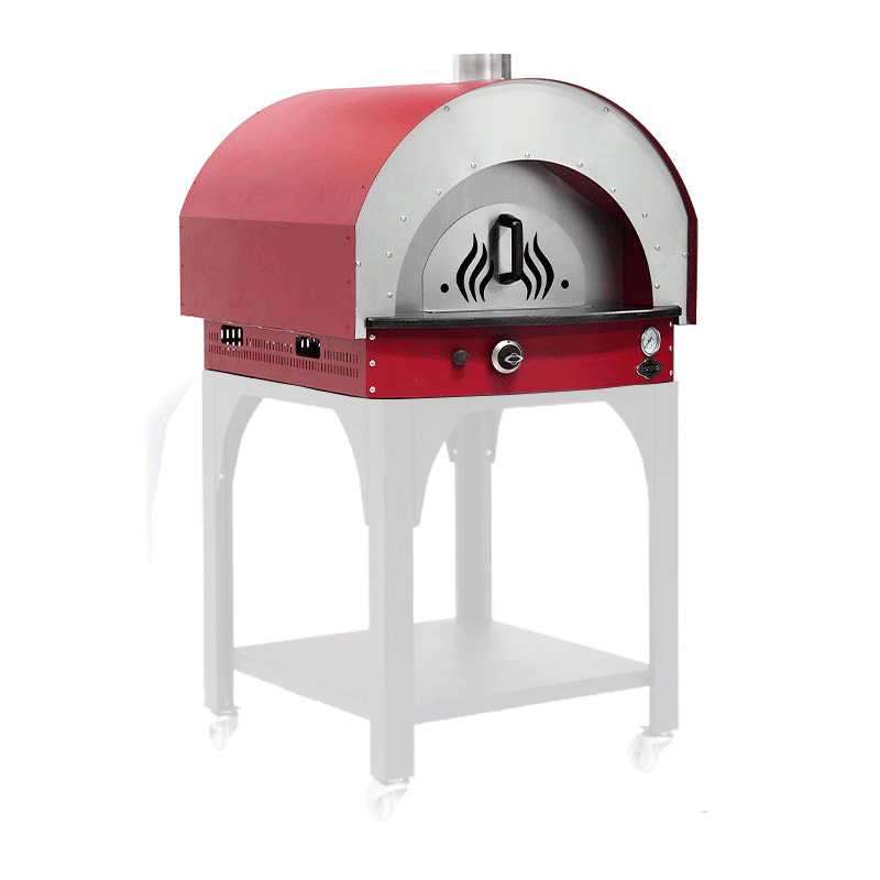 Empero PLF.PLS.D5-R Taş Tabanlı Pizza Ve Pide Fırını Gazlı Kırmızı 25 Cm x 4 Pizza Kapasiteli