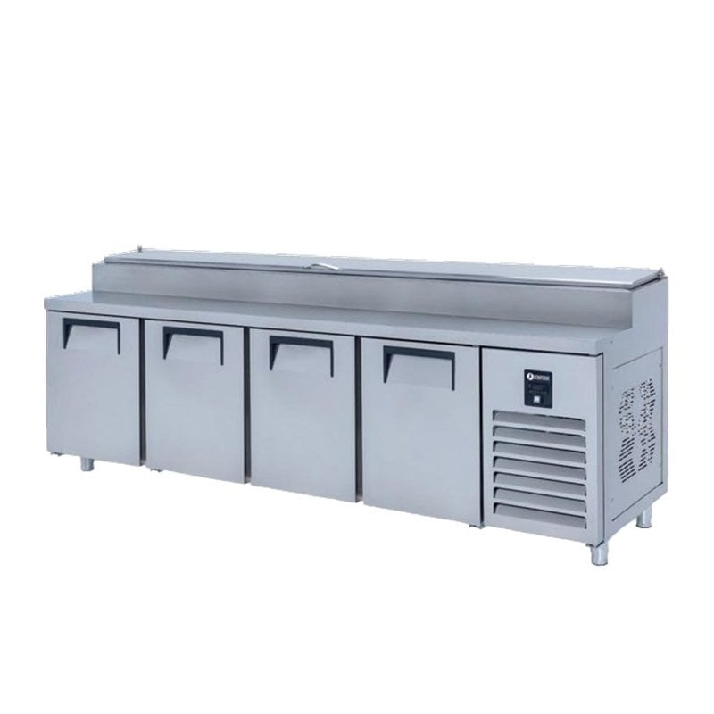 İceinox PTS-L 650 Make Up Kısa 4 Kapılı Buzdolabı 650 L 304 K 250x70x97 cm