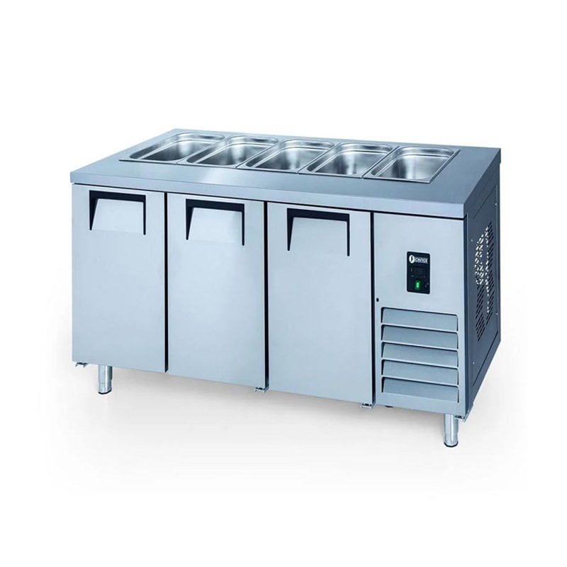 İceinox STS 515 3 Kapılı Servis Buzdolabı 304 K 5 Adet 1/1-150 GN Kapasiteli 515 L