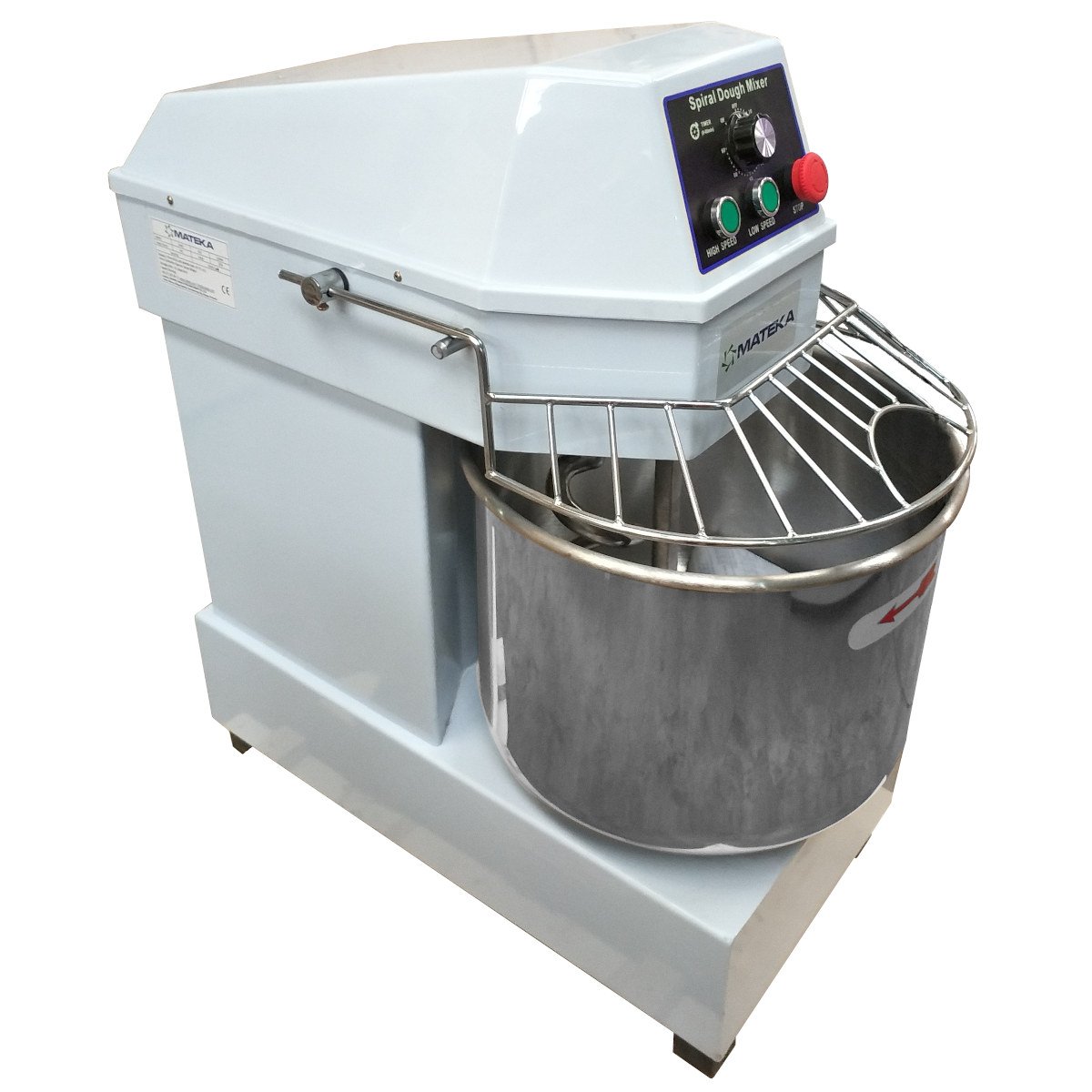 Mateka CSH 60T Spiral Hamur Yoğurma Makinesi 2 Hız 60 L 380V