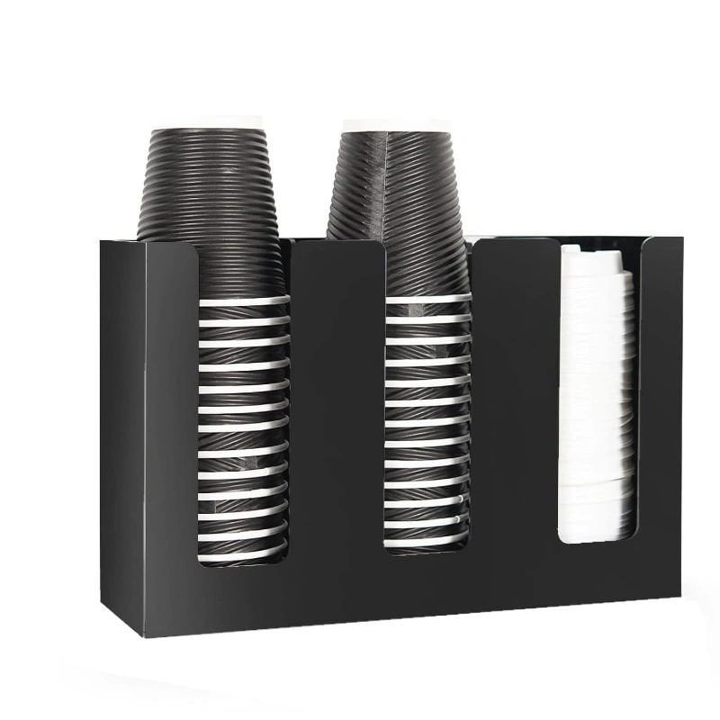 Mutfak10 ORG-04 Düz Karton Bardak Standı 3'Lü 16 OZ