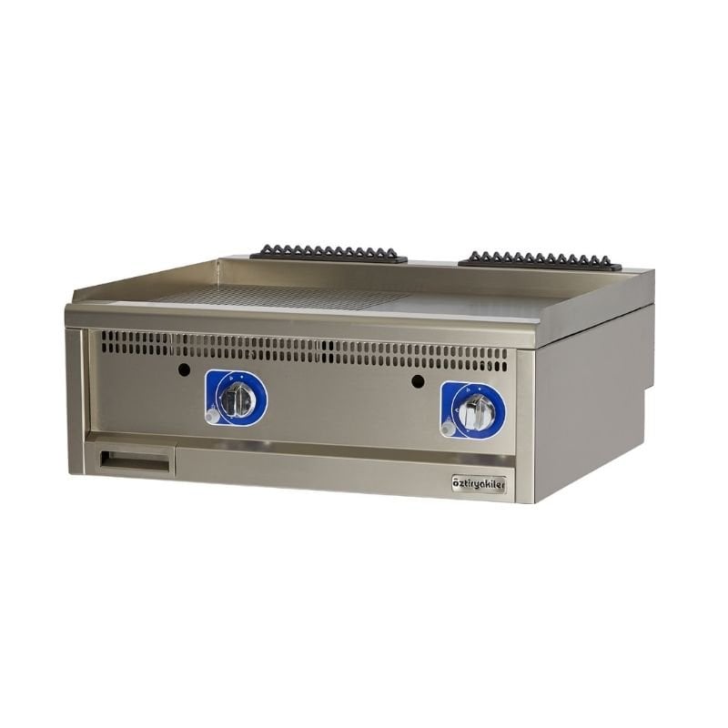 Öztiryakiler Optimum 700 Seri Düz Grill Plate Set Üstü  Gazlı 80*70