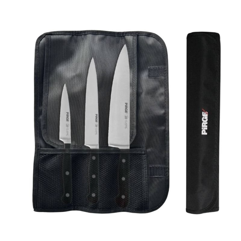 Pirge Classic 3'lü Çantalı Bıçak Seti - 49100