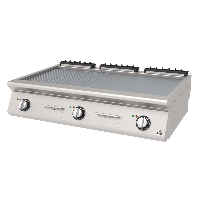 Atalay 730 Seri Yarı Nervürlü Pleyt Izgara Set Üstü Elektrikli 120x73 Cm