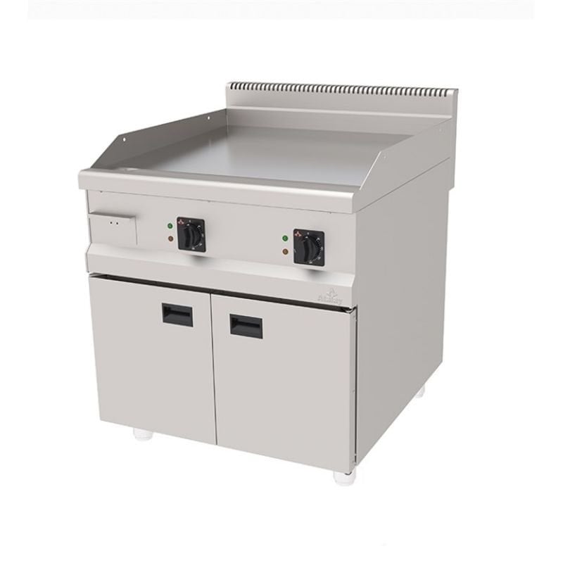 Atalay 900 Seri Düz Krom Pleyt Izgara Dolaplı Elektrikli 80x90 Cm
