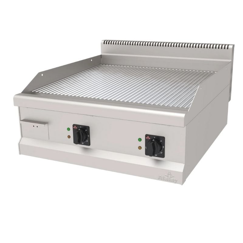 Atalay 900 Seri Nervürlü Krom Pleyt Izgara Set Üstü Elektrikli 80x90 Cm