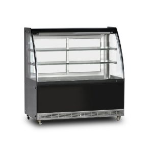 Dampak Isıtmalı Pasta Teşhir Ünitesi Bombe Camlı 590 L 160x70 Cm