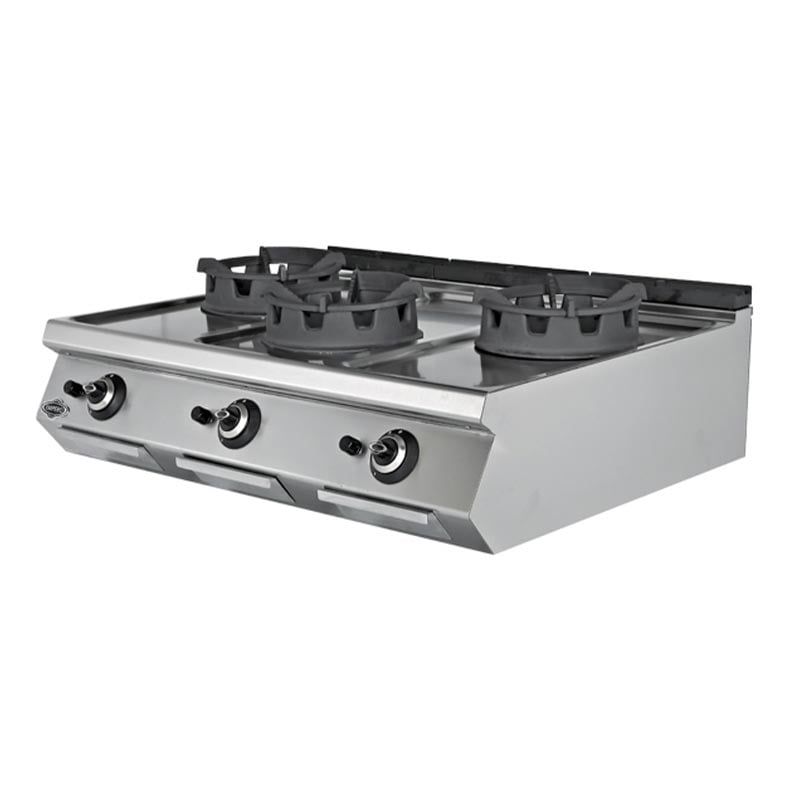 Empero 700 Plus Seri 3 Gözlü Wok Ocak Set Üstü Gazlı 120x73 Cm