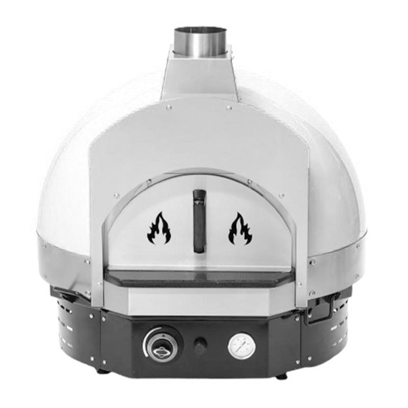 Empero EMP.SPO.H-70-W Ev Tipi Taş Tabanlı Pizza Fırını Gazlı Beyaz Ø 70 Cm