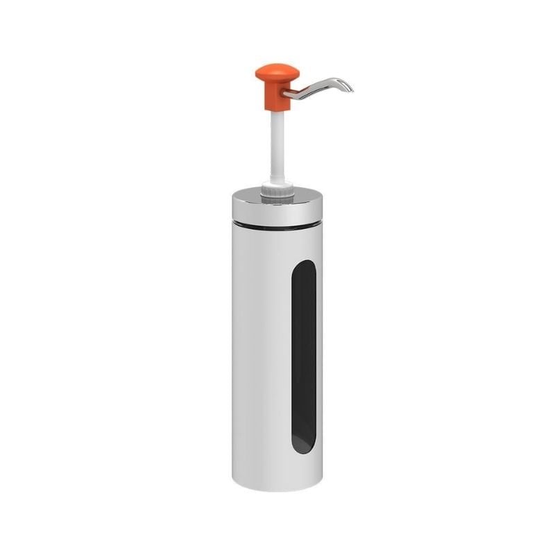Kalando KD-006 Basmalı Sos Pompası Cam Silindir Hazneli 2.25 L Turuncu