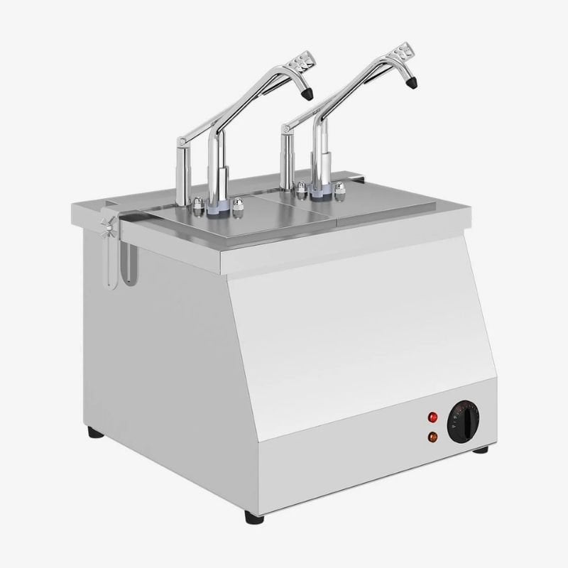 Kalando KD-021 Benmari Isıtmalı Sos Pompası Paslanmaz GN 1/4 2x5.25 L