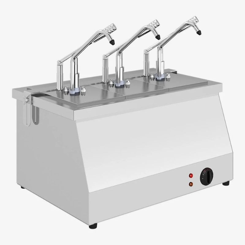 Kalando KD-021 Benmari Isıtmalı Sos Pompası Paslanmaz GN 1/4 3x5.25 L