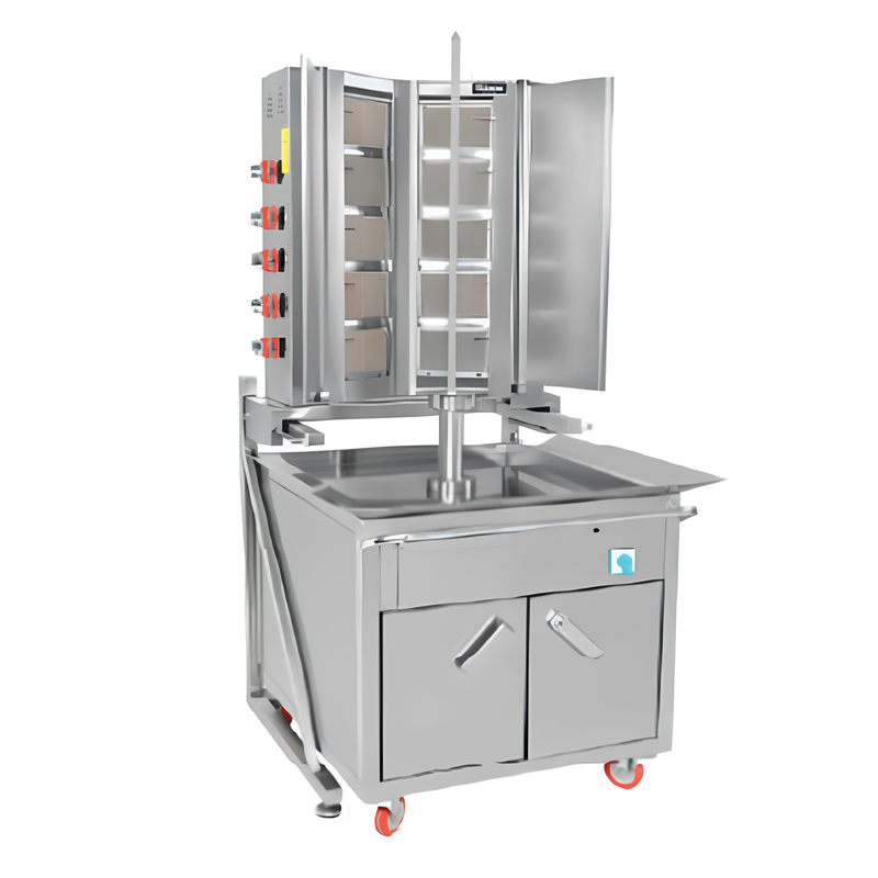 Himaksan 4+4 Radyanlı Alttan Motorlu Arabalı Döner Ocağı, LPG’li, V model HMK-AMDNG 8 CE