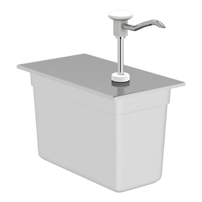 Kalando KD-002 Basmalı Sos Pompası Paslanmaz GN 1/3 7.25 L Beyaz
