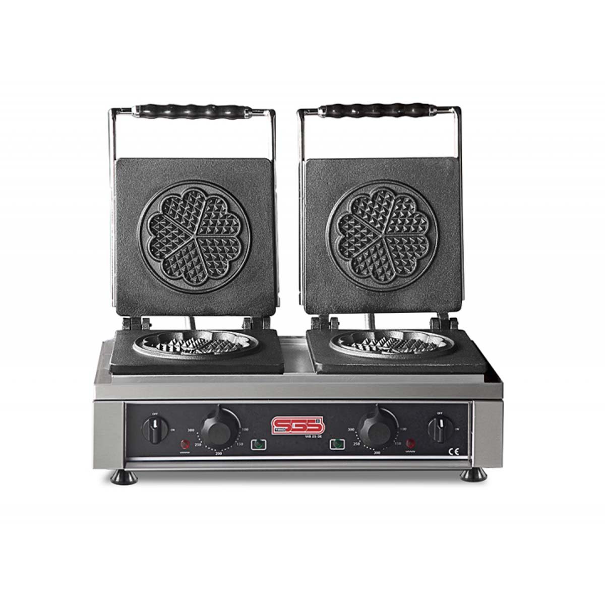SGS WB 25 DE İkili Çiçek Waffle Makinesi Ø 16 Cm