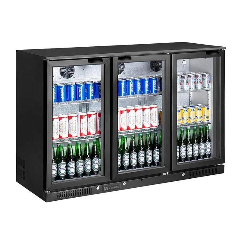 Vosco VBB-S350 3 Kapılı Şişe Soğutucu 338 L Siyah