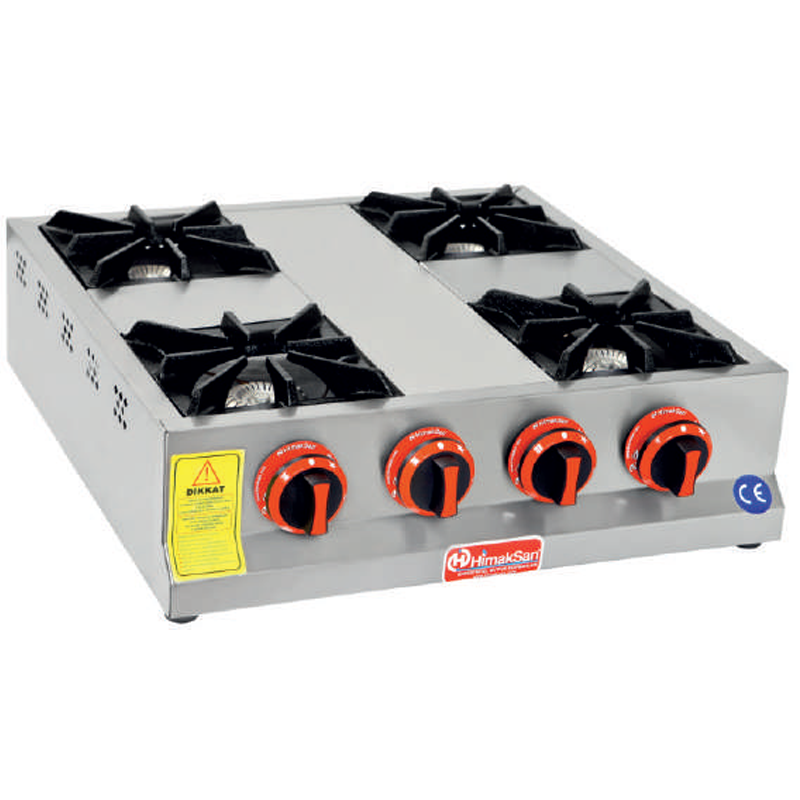 Himaksan 4’lü Set Üstü Mini Ocak, LPG’li 60x60 Cm HMK-MN 4 CE