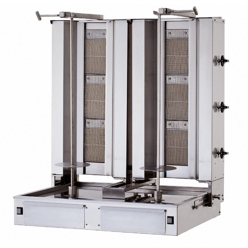 Kalitegaz 3+3 Radyanlı Alttan Motorlu Döner Ocağı, Gazlı, Hareketli Gövde, İkiz Model KLG 153-T