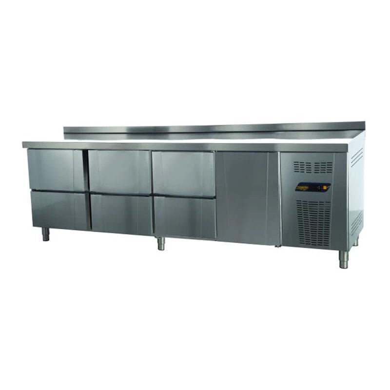 NDustrio 6 Çekmeceli 1 Kapılı Tezgah Tip Gastronorm Buzdolabı TPG-74-6D