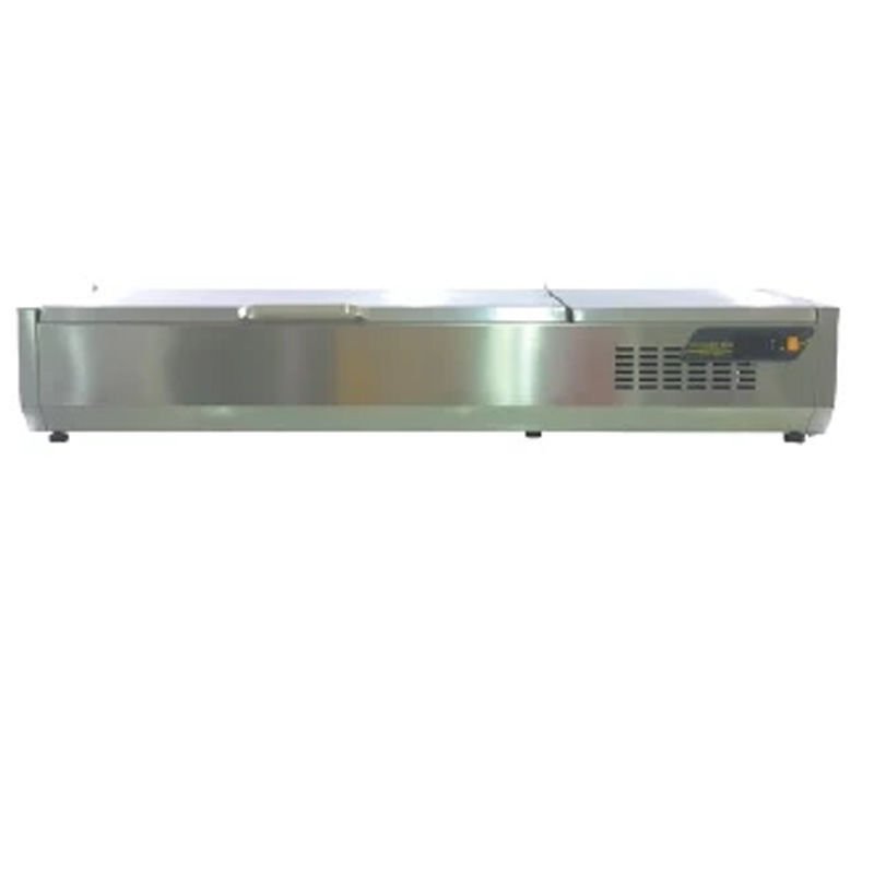 NDustrio Soğutmalı Set Üstü Saladbar Paslanmaz Kapaklı 1/4 GN 10 Küvet Kapasiteli, TTR-200-SC